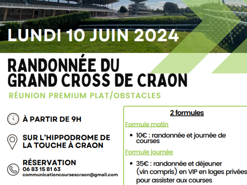 Randonnée du grand cross de Craon 10 juin 2024 (hippodrome)