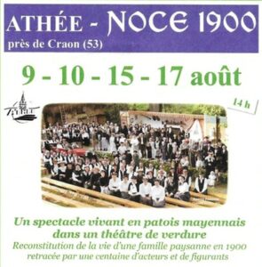 Lire la suite à propos de l’article Spectacle vivant (Noce 1900) organisé par le comité des fêtes et d’animation d’Athée le 9 – 10 – 15 et 17 août 2025