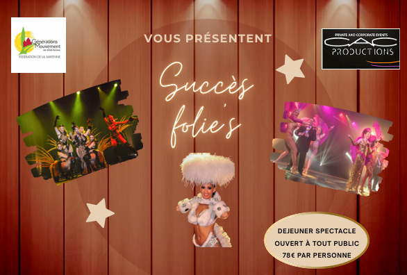 You are currently viewing Déjeuner spectacle les 7 – 8 – 9 – 10 octobre 2026